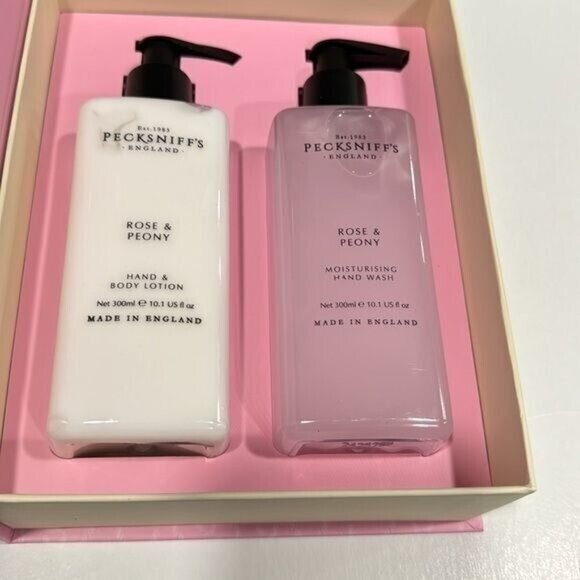 New Gift Box Pecksniff’s England Rose & Peony Hand Wash Lotion 10.1 Oz BB32 - Picture 2 of 2